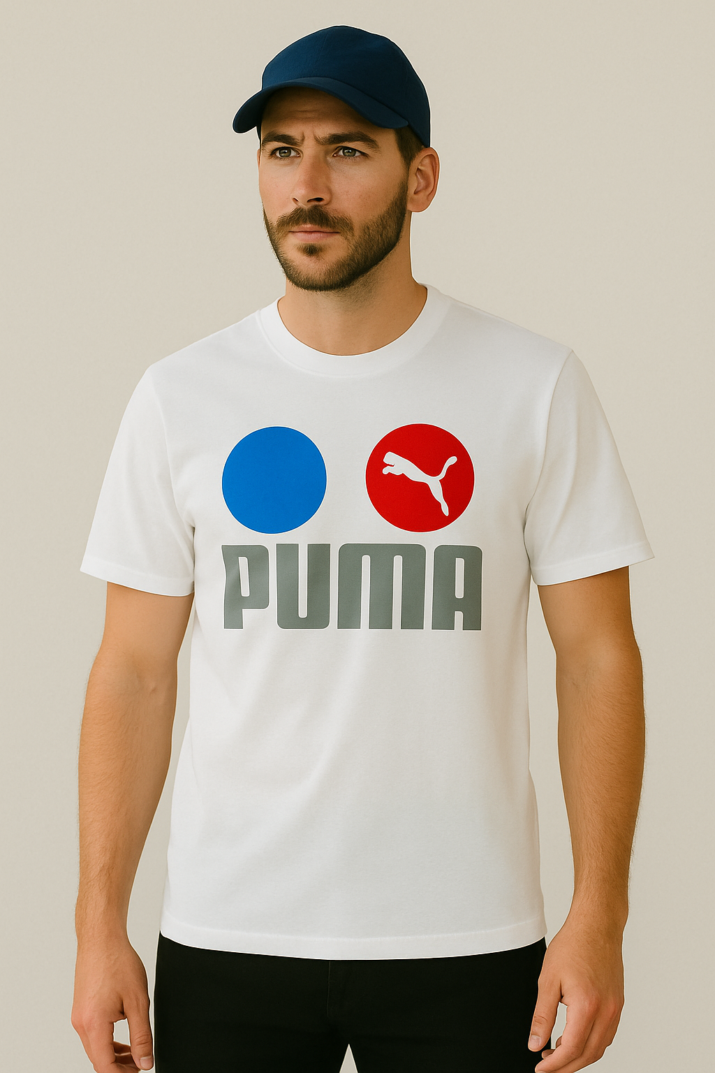 Puma Men's Polyester Solid Regular Fit T-Shirt